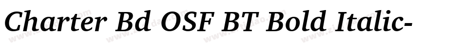 Charter Bd OSF BT Bold Italic字体转换